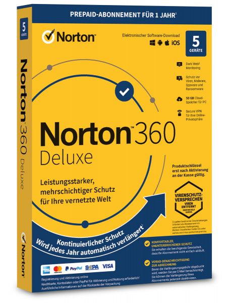Norton 360 Deluxe 5 User / Geräte für 1 Jahr - ESD